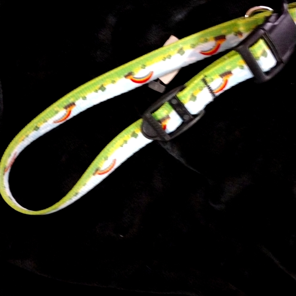 Med. Deluxe Dog Collar,  design on both sides